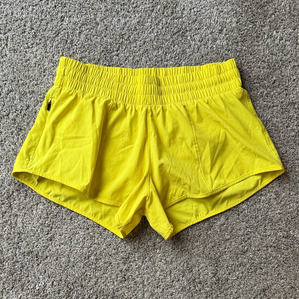 Women’s Athletic Running Shorts - Yellow